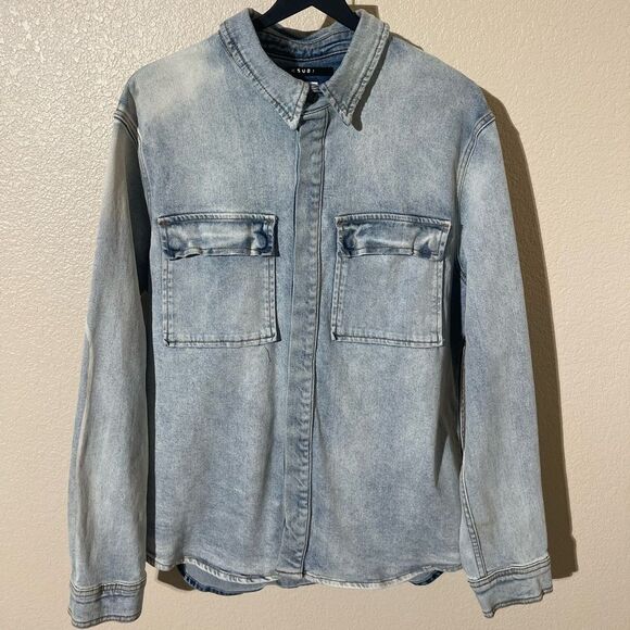 Ksubi Faded Blue Shirt Jacket - Picture 1 of 6